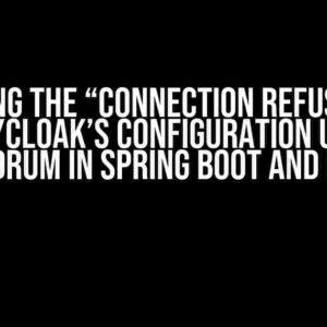 Solving the “Connection refused to Keycloak’s configuration URI” Conundrum in Spring Boot and Docker